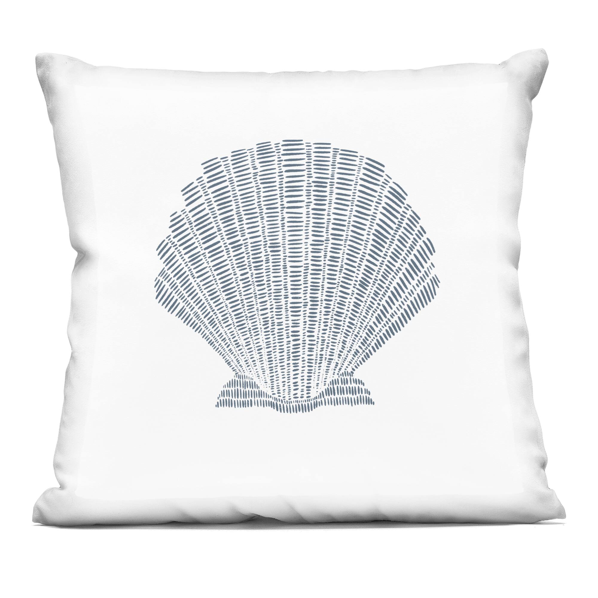 Stupell Industries 18" x 18" Printed Minimal Sea Shell Decorative Indoor Pillow